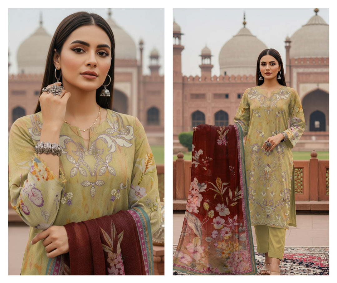 Embroidered lawn passion