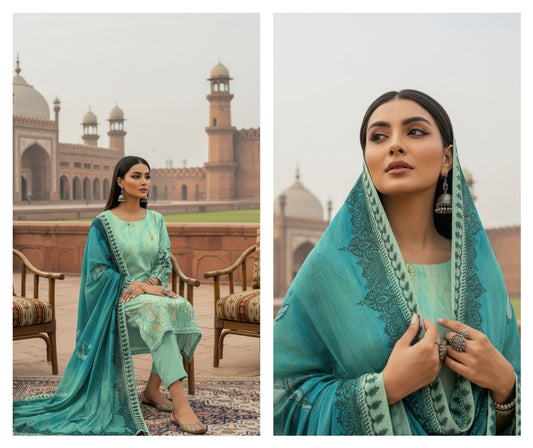 Embroidered lawn passion