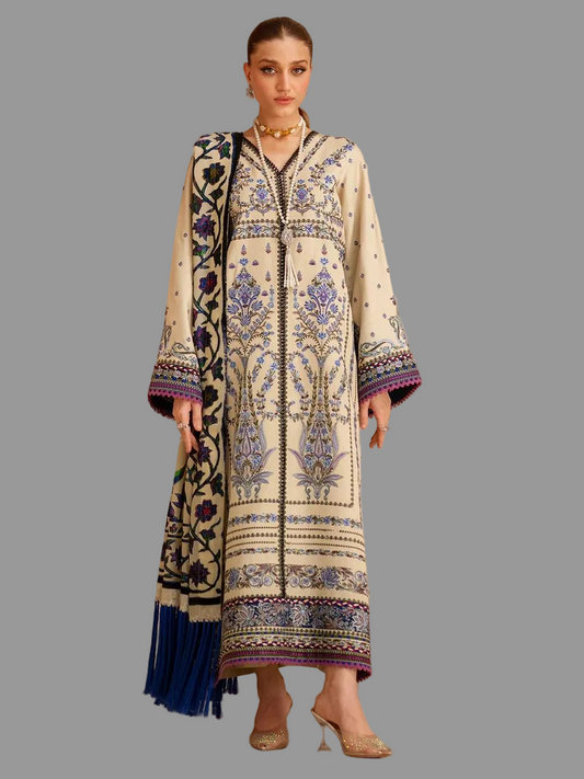 Bin ilyas embroidered lawn formal dress