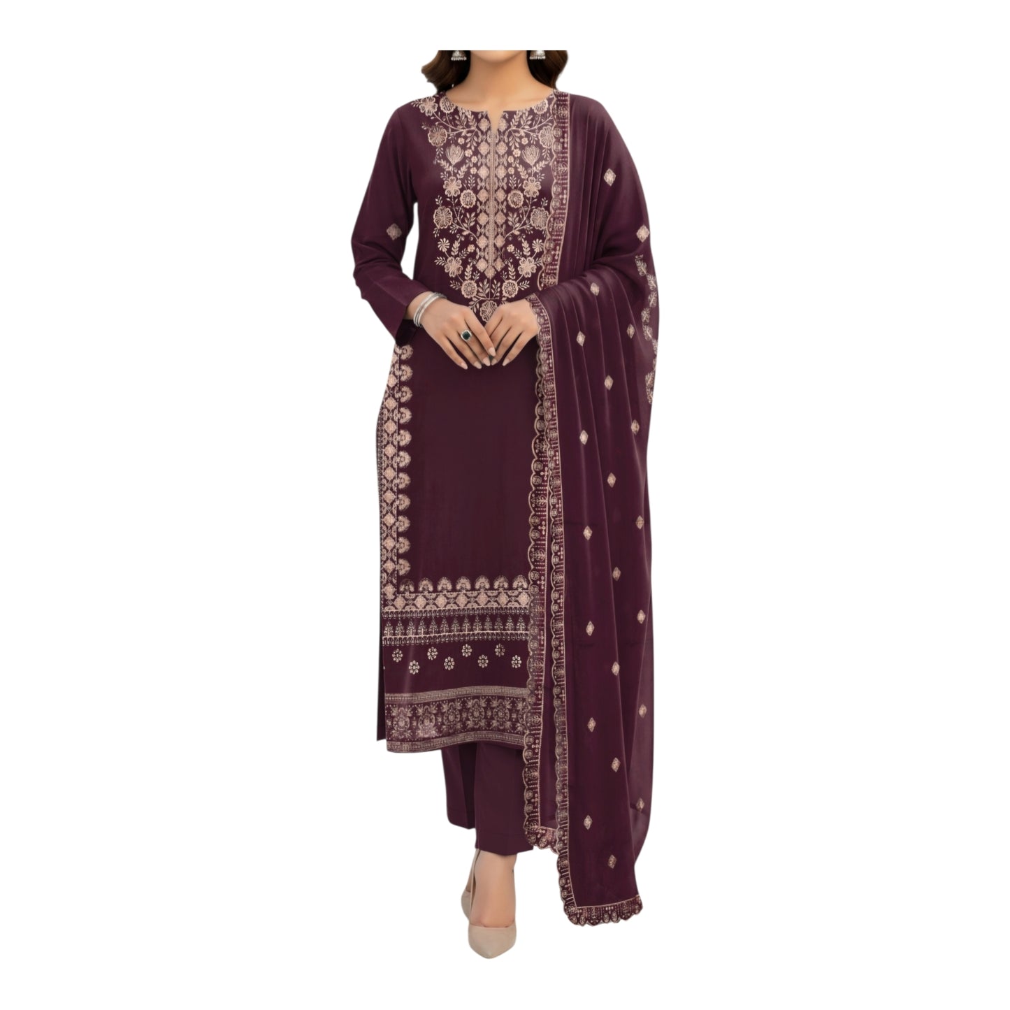 Nura embroidered lawn