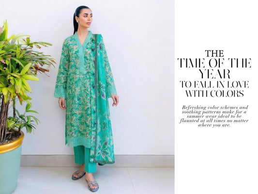 Amelle v3 sequenceچکن کاری embroidered lawn aalaya